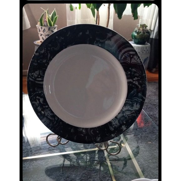 Vtg Syracuse China Restaurant Ware Charger Chop Plate Set Of 6 Hunter Green Casc - Picture 2 of 5